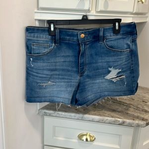 distressed, jean shorts